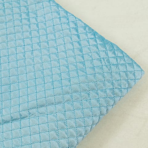 Sky Blue Color Quilted Taffeta fabric