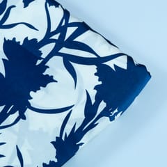 Blue Color Zara Satin Print Set
