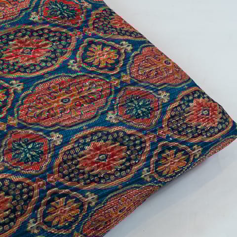 Multi Color Organza Printed Fabric