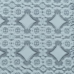White Dyeable Net Lace Fabric