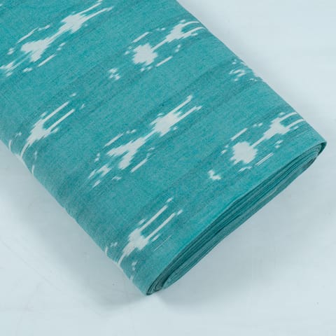 Sea Green with White Ikat Fabric