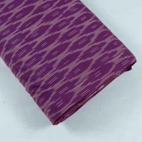 Purple with Peach Ikat Fabric