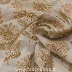 Cotton Border Embroidered Fabric