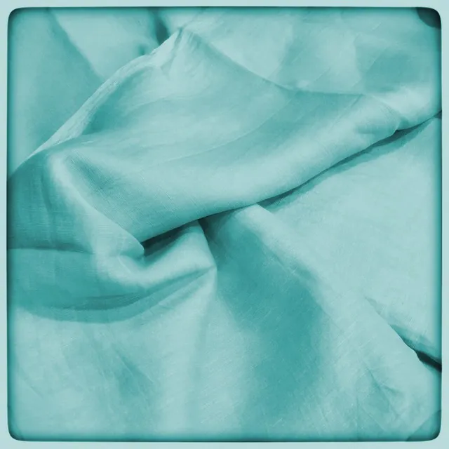 Firozi Color Linen Satin fabric