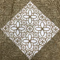 Net Zari Embroidered Fabric