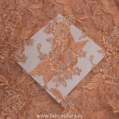 Net Embroidered Fabric with Beeds