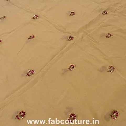 Muslin Hand Embroidered Fabric
