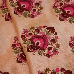 Poly Silk Embroidered Fabric