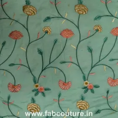 Chanderi Embroidered Fabric