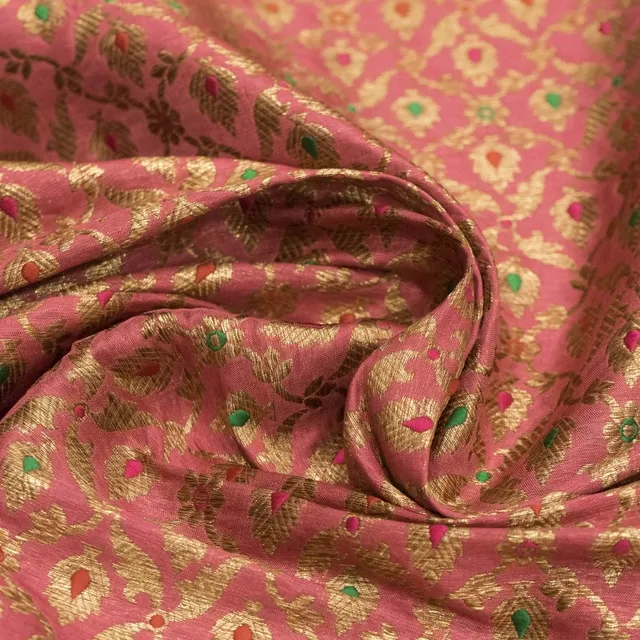 Brocade Antique Zari N Mina fabric