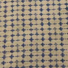 Navy Blue Chanderi Jacquard fabric
