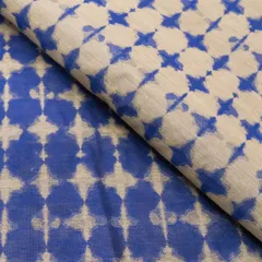 Royal Blue Chanderi Jacquard fabric