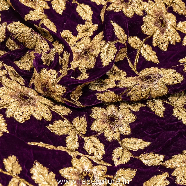 Velvet Embroidered Fabric