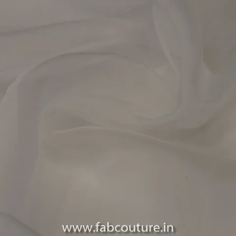 Nylon White Dyeable Semi Orgenza fabric