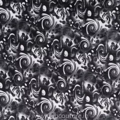 Black and White Cotton Lycra fabric