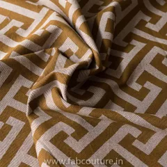 Beige and Borwn Cotton Lycra fabric