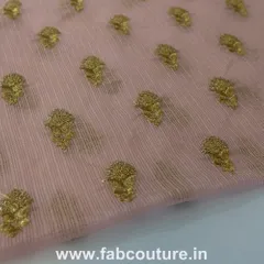 Kota Checks Embroidered Fabric