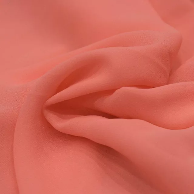 Dark Peach Polyester Georgette fabric