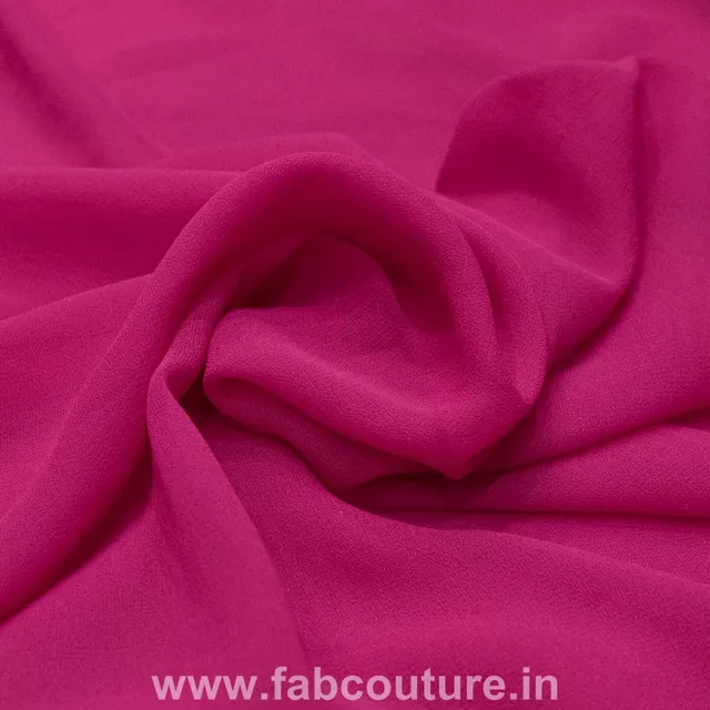 Majenta Color Poly Georgette fabric