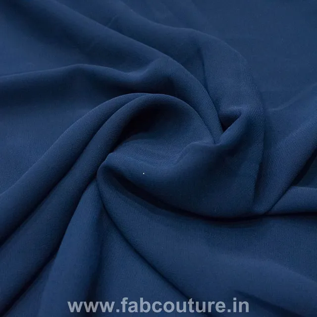 Blue Color Polyester Georgette fabric
