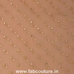 Net Faux Mirror Embroidered Fabric