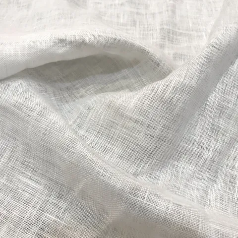 White Color Pure Linen 44 lea