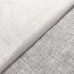White Color Pure Linen 44 lea fabric