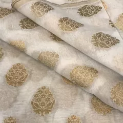 Chanderi Jacquard Badla fabric