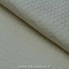 White Color Quilted Taffeta fabric