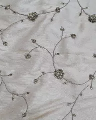 Mulberry Embroidered Fabric