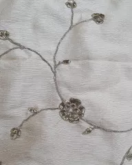 Mulberry Embroidered Fabric