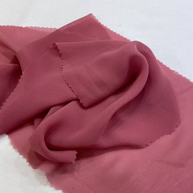 Pink Poly Georgette fabric