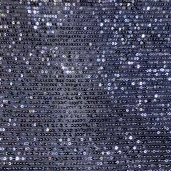 Black Sequins Net Lycra Embroidered Fabric
