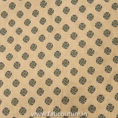 Cream Cotton Flex Printed Fabric