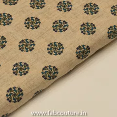 Cream Cotton Flex Printed Fabric