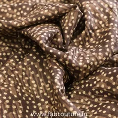 Brown Dazzle Flex Cotton Printed Fabric