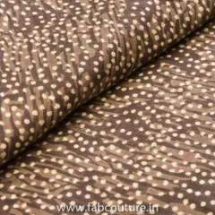 Brown Dazzle Flex Cotton Printed Fabric