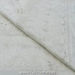 White Muslin Embroidery(1.8 meter cut piece)