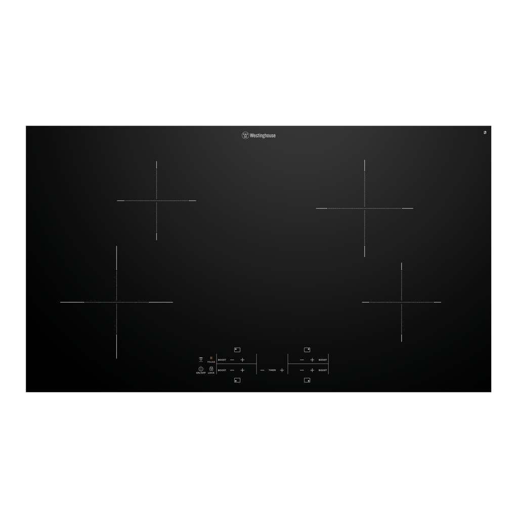 90cm Induction Cooktop 4 Zone Touch Controls