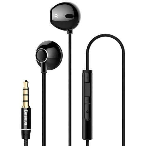 Baseus Encok H06 Side-in-ear Earphone 6D Stereo Earbuds with Mic - Black