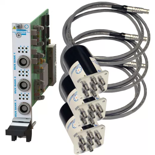 Triple SP6T,26.5GHz,50Ohm,PXI Multiplexer,SMA-2.9,Terminated with Remote Mount,40-785B-533-TE