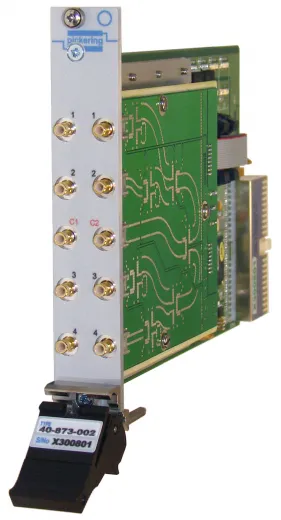 Dual 4 to 1,3GHz,50Ohm,PXI RF Multiplexer,MCX Terminated, 40-873-102