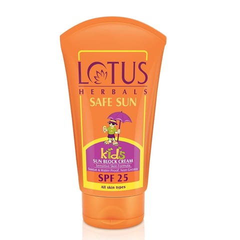 Lotus Herbals Safe Sun Kids Sun Block Cream SPF 25, 50g