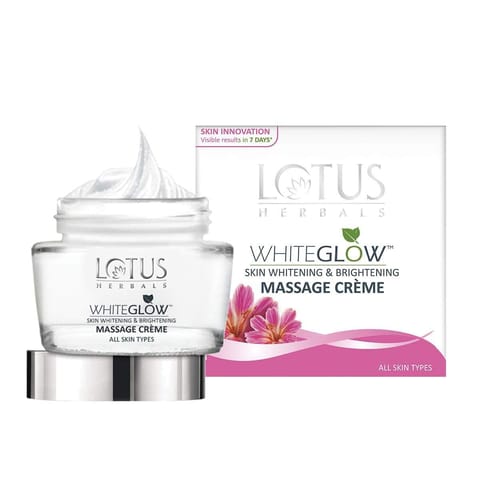 Lotus Herbals Whiteglow Skin Whitening And Brightening Massage Creme, 60g