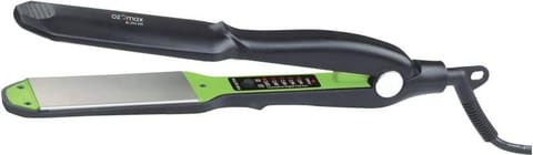 Ozomax BL-294-STN Hair Straightener (Black, Neon Green)