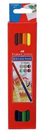 Faber Castell Bi-Color Pencil Set - Pack of 6 (Assorted)