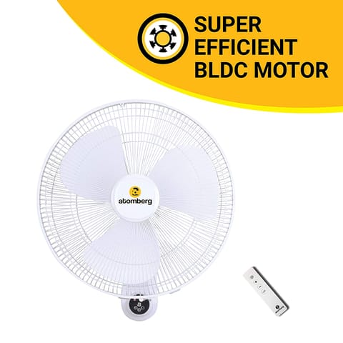 Atomberg 400mm BLDC Motor Energy Saving Wall Mounted Fan with Remote Control (White, Formerly Gorilla)