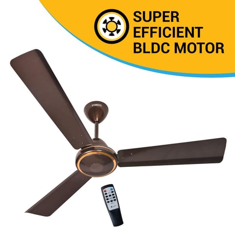 Atomberg Studio 1200 mm BLDC Motor with Remote 3 Blade Anti Dust Ceiling Fan (Earth Brown, Pack of 1)