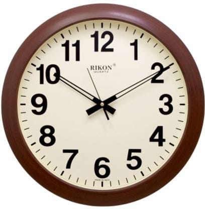 Rikon Analog 34 cm X 34 cm Wall Clock BROWNWOODEN FINISH_2951�