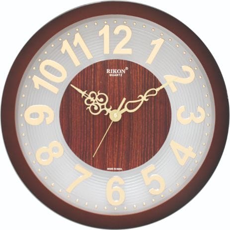 Rikon Premium Plain Clock BROWN_9751